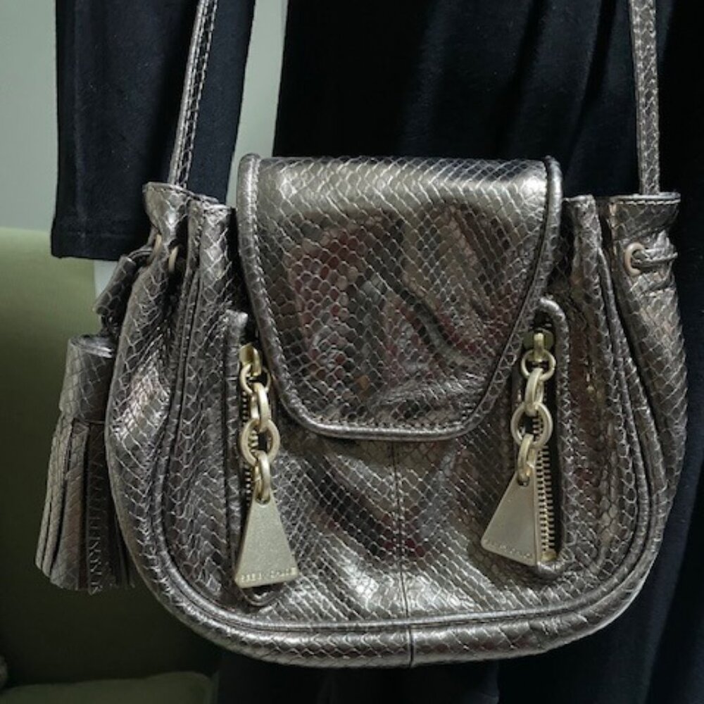 See by Chloe NWOT Metal Gray Leather Crossbody
